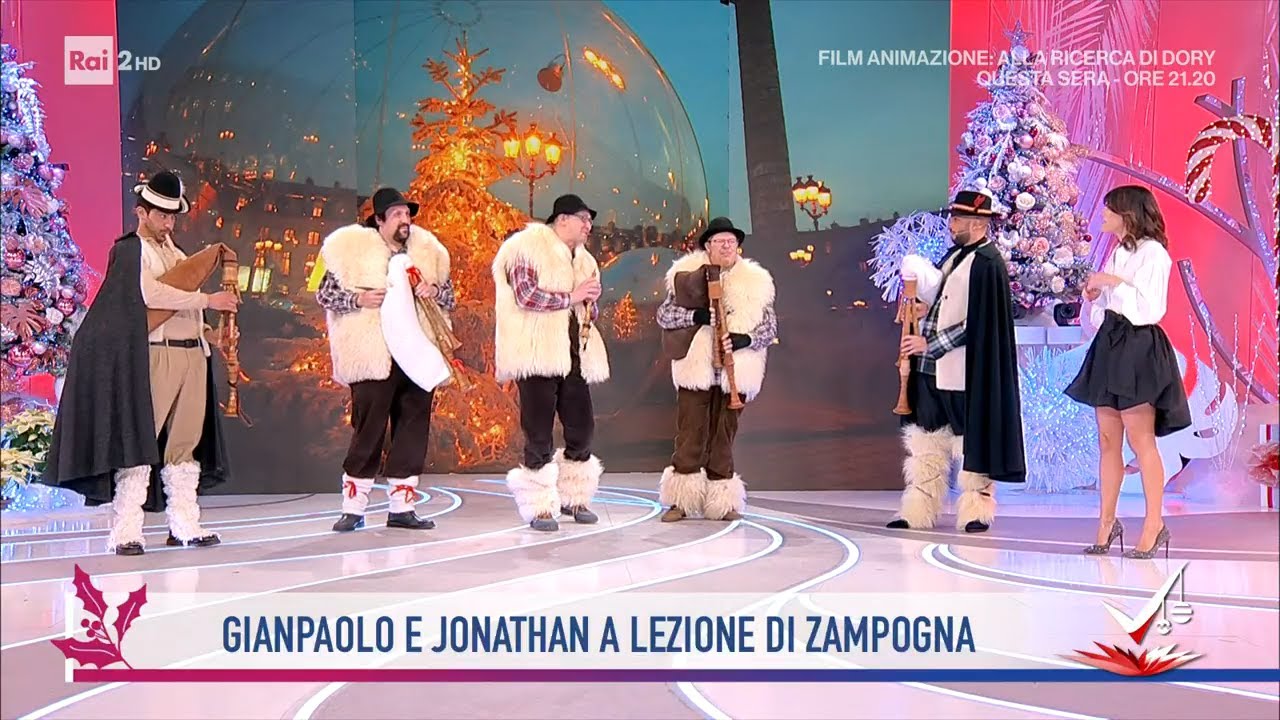 Gli zampognari - A lezione di zampogna - Detto Fatto 20/12/2021