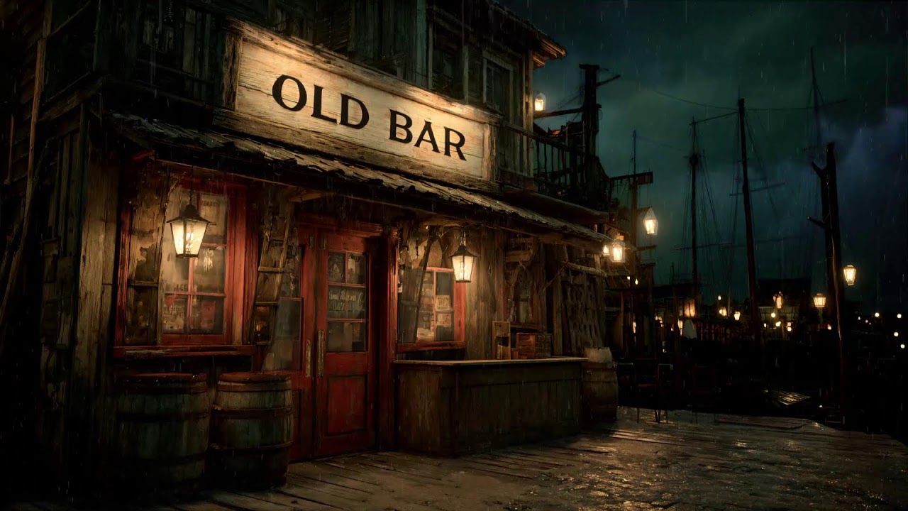 Old Bar Under The Rain • Calm Western Night Lofi