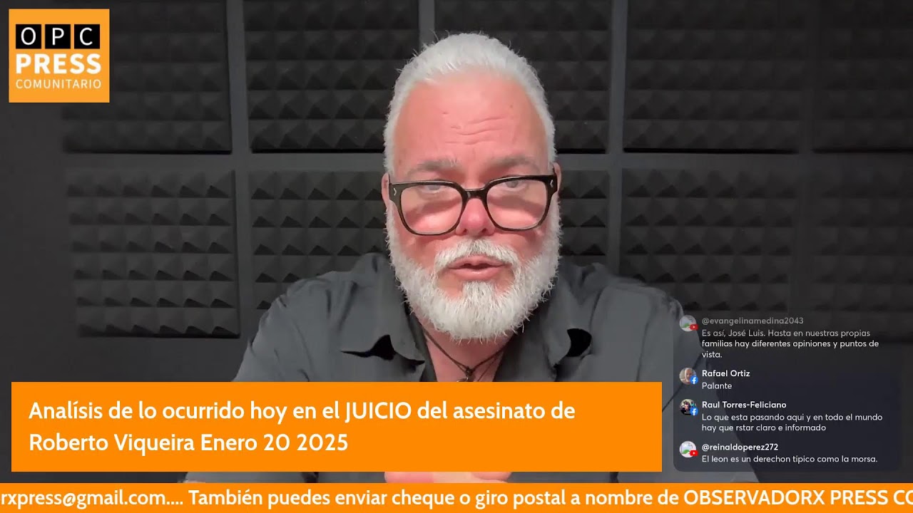 Analísis de lo ocurrido hoy en el JUICIO del asesinato de Roberto Viqueira Enero 20 2025