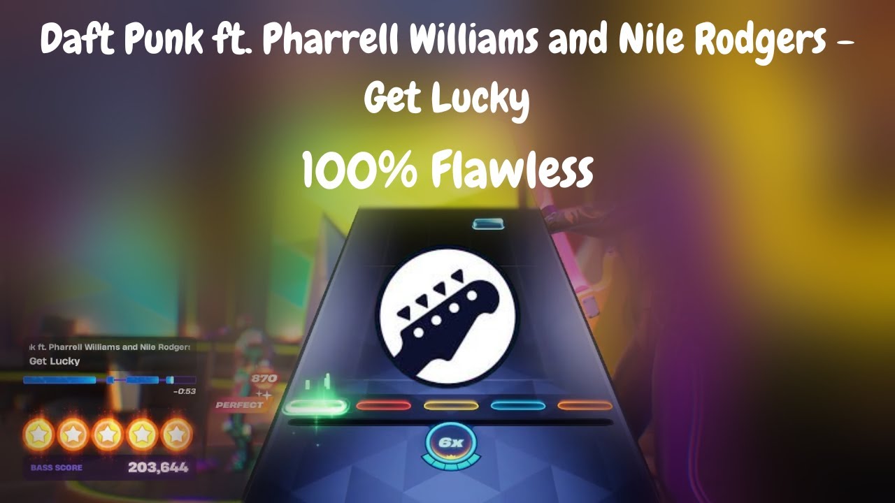 Daft Punk ft. Pharrell Williams and Nile Rodgers - Get Lucky (100% Flawless) Bass