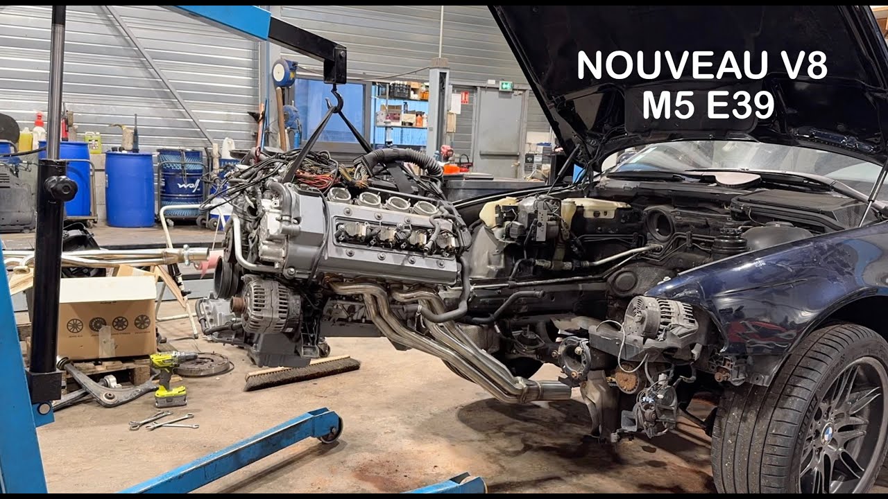 Nouvelle vie pour cette BMW M5 e39. V8 S62B50 installation
