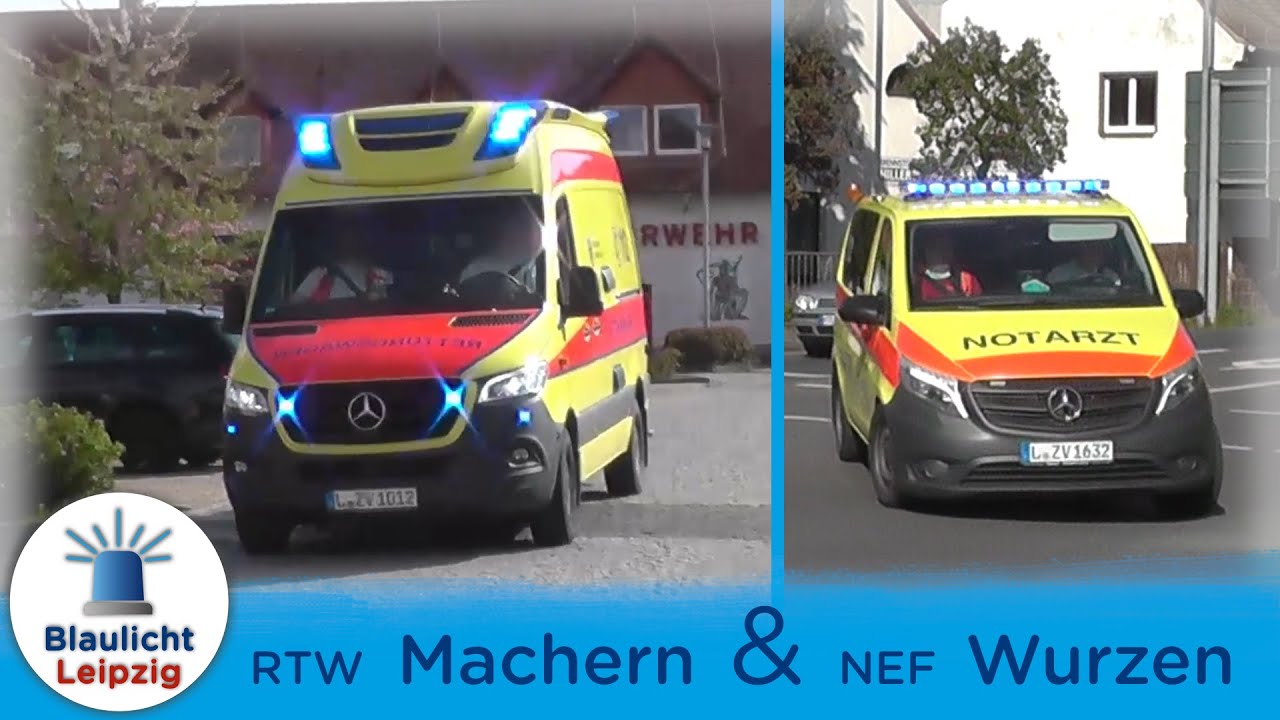 Neuer Rettungswagen (RTW) Machern + Notarzteinsatzfahrzeug (NEF) Deutsches Rotes Kreuz (DRK) Wurzen