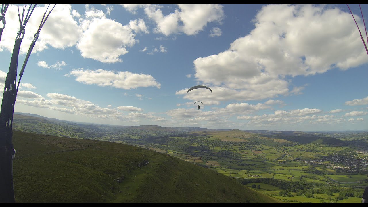Paragliding the Blorenge south wales, My first decent thermal!