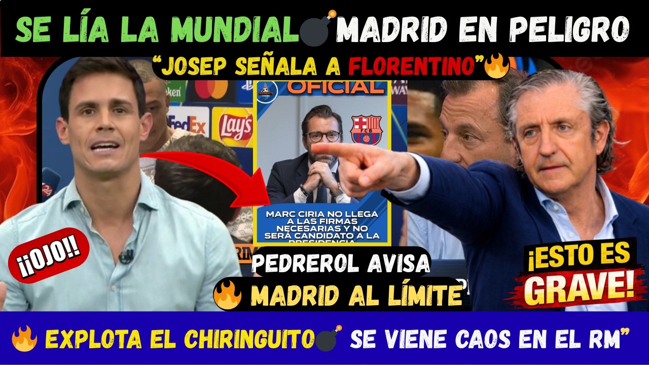 ⚠️ENFADO MONUMENTAL de PEDREROL AVISA “SE PUEDE LIAR LA MUNDIAL” 🚨 EL MADRID AL LÍMITE | CHIRINGUITO