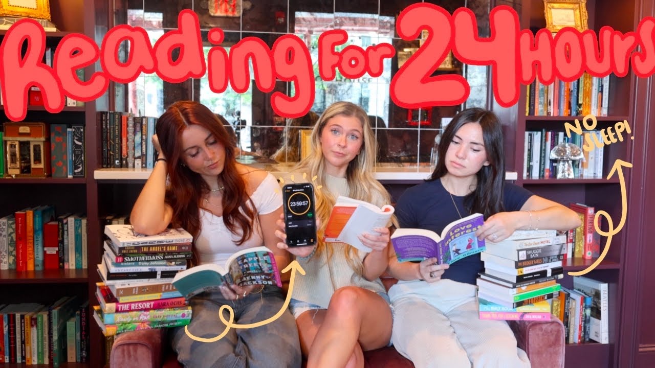 Reading for 24 hours STRAIGHT with my besties ✨💞📒 @haleypham @SaraCarrolli