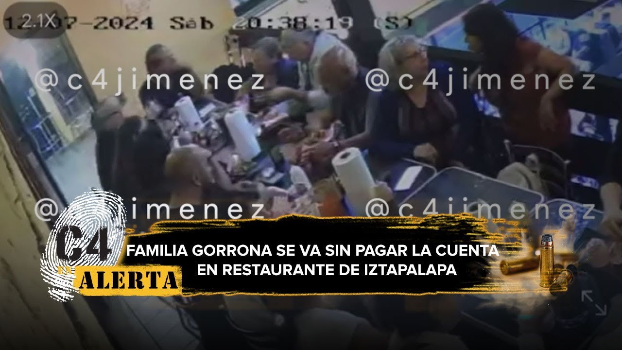 Familia de 20 miembros cena en restaurante de Iztapalapa... ¡y se va sin pagar la cuenta!