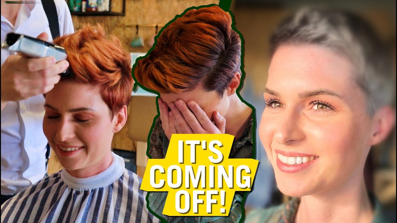 She COULDN'T SEE WHAT Happened when I buzzed and bleached her hair! | ASMR Haircut tutorial