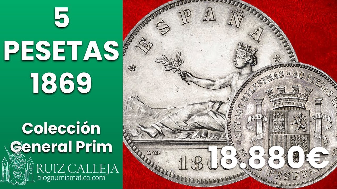 5 PESETAS 1869 | Colección General Prim