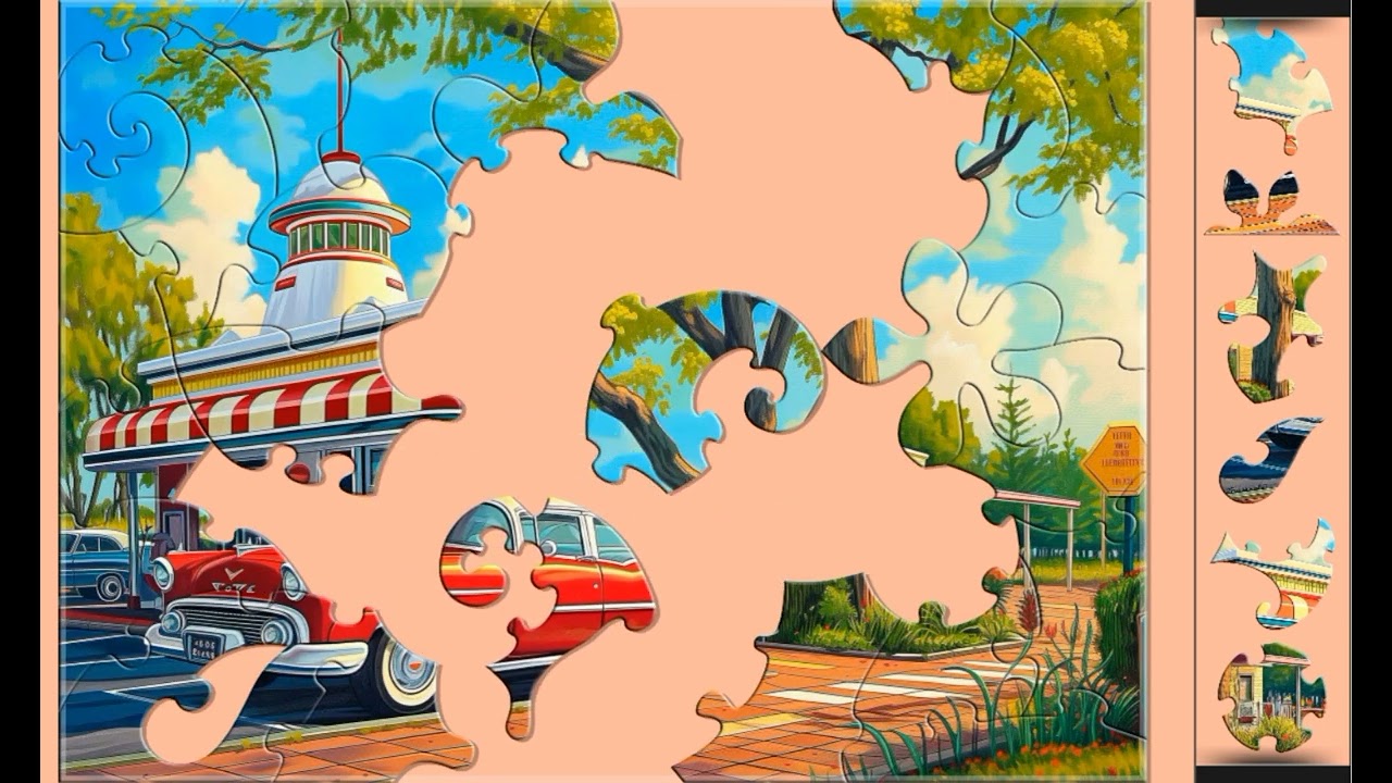 Retro Style❤️😊 jigsaw puzzle🧩🧩 || @funpuzzle1122 