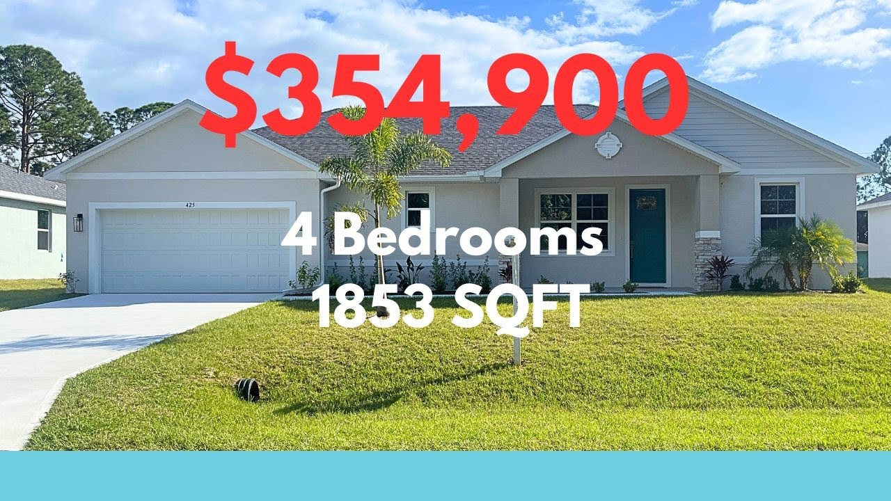 Palm Bay, FL New Construction | Over 1800 sq ft Under $400k!