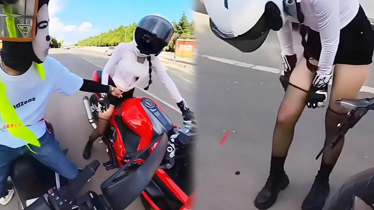 The Funny Guy In The Mask, Where Are His Eyes Looking? #Longlegs #Stockings #Motorcycle #Funnyguy