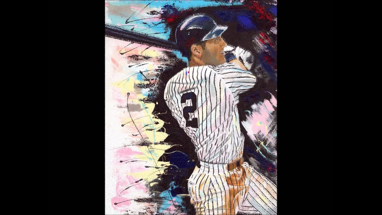 Derek Jeter, Painting, Art, Artwork, New York Yankees