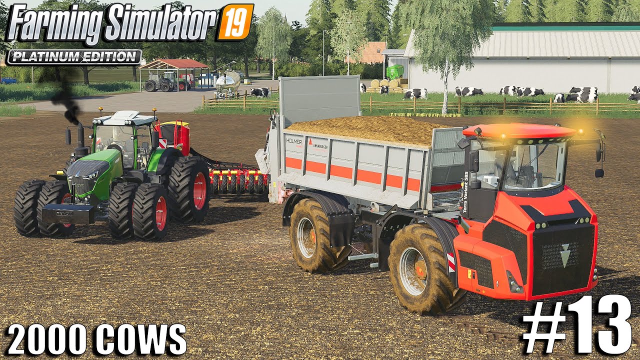 Covering Alfalfa w/ Manure | 2000 Cows Farm | Farming Simulator 19 | #13
