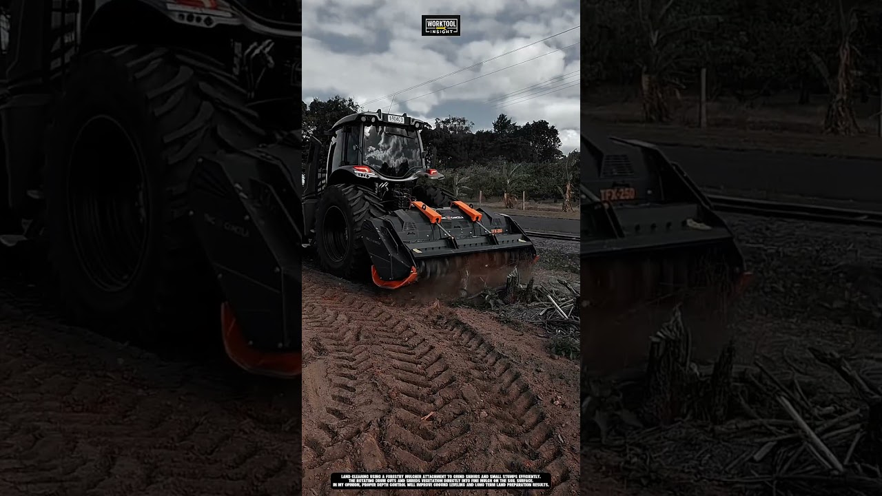 Land Clearing using Forestry Mulcher Attachment | best for Vegetation Control #tool