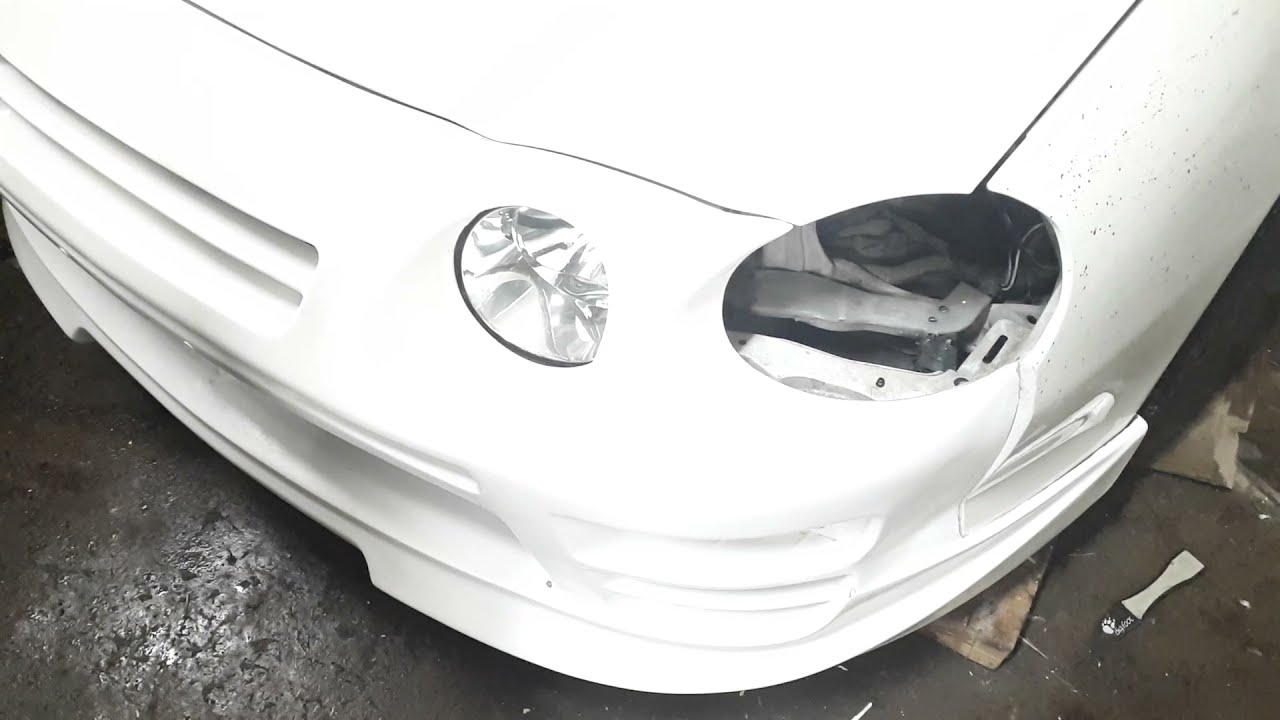 Celica ST205 GT-FOUR. C-ONE style bumper from CrazyTuningFactory. Fitment process.