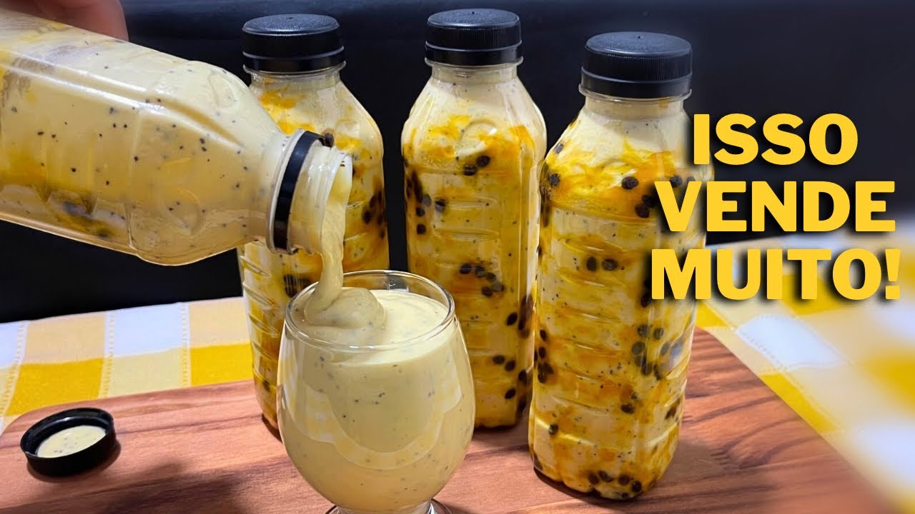 🚨SUCESSO DE VENDAS! MOUSSE DE MARACUJÁ NA GARRAFINHA (PASSO A PASSO)