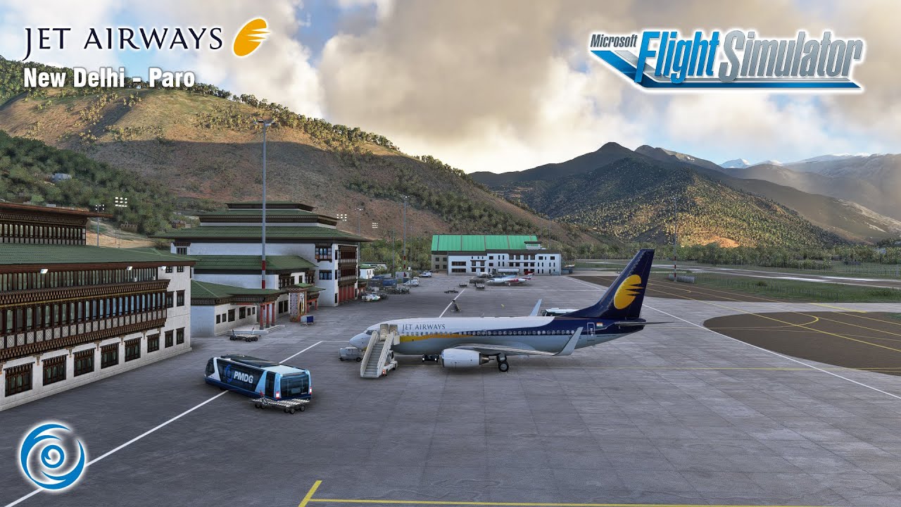Jet Airways New Delhi, India to Paro, Bhutan | PMDG B737 | MSFS 2020