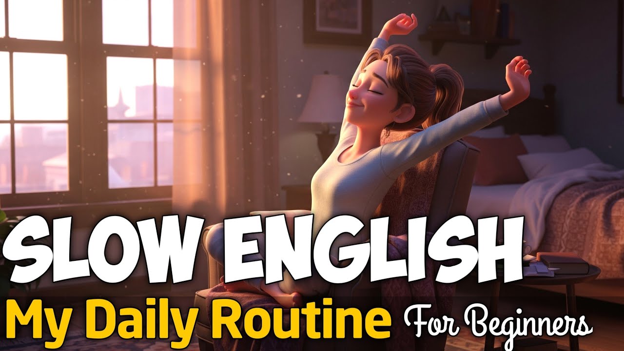 Slow English for Beginners – My Real Daily Routine Shadowing & Listening Practice Easy Podcast