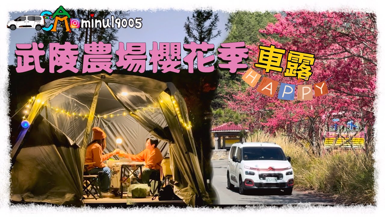 【車露旅遊50】4K｜2025武陵農場櫻花季｜今年太冷了 花兒還沒開｜車露｜雪鐵龍 布丁狗｜berlingo｜Camping ｜캠핑｜Taiwan
