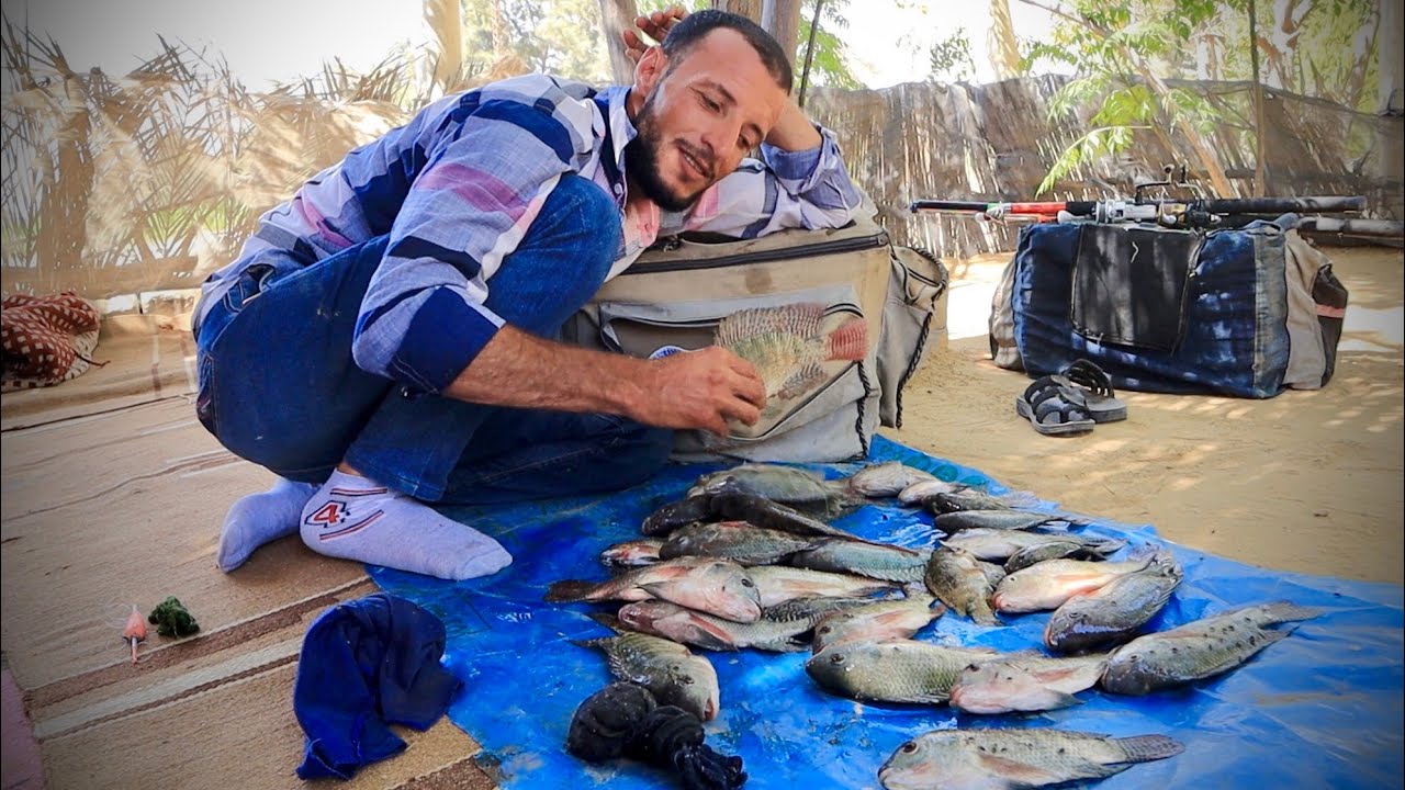 معركه مع سمك البلطي ابو شفاتير صيدنا عشره كيلو
