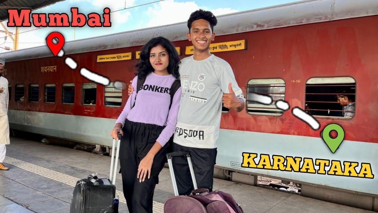 Travelling from Mumbai to Karnataka 🤩 | Manavi Shubham Vlogs