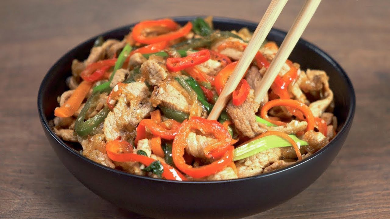 Better than TAKEOUT! Chinese Pork & Vegetables STIR FRY || 30 Min Dinner. Recipe by Always Yummy!
