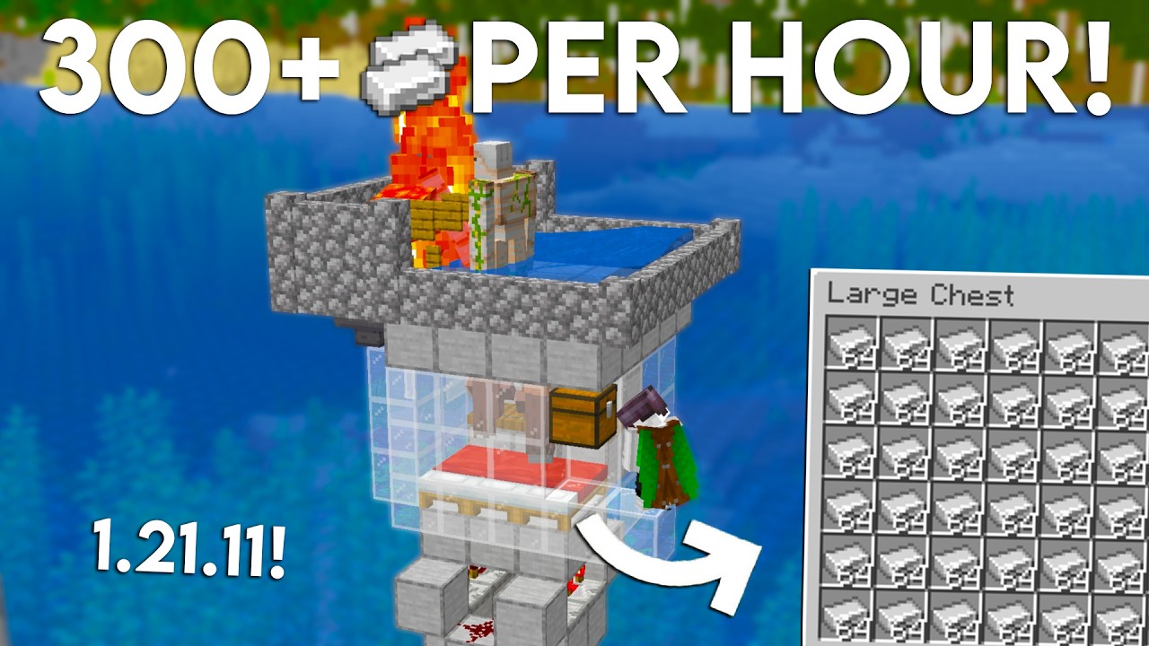 NEW Minecraft Java 1.21.11 Iron Farm Tutorial | 300 Iron Per Hour (Easy)
