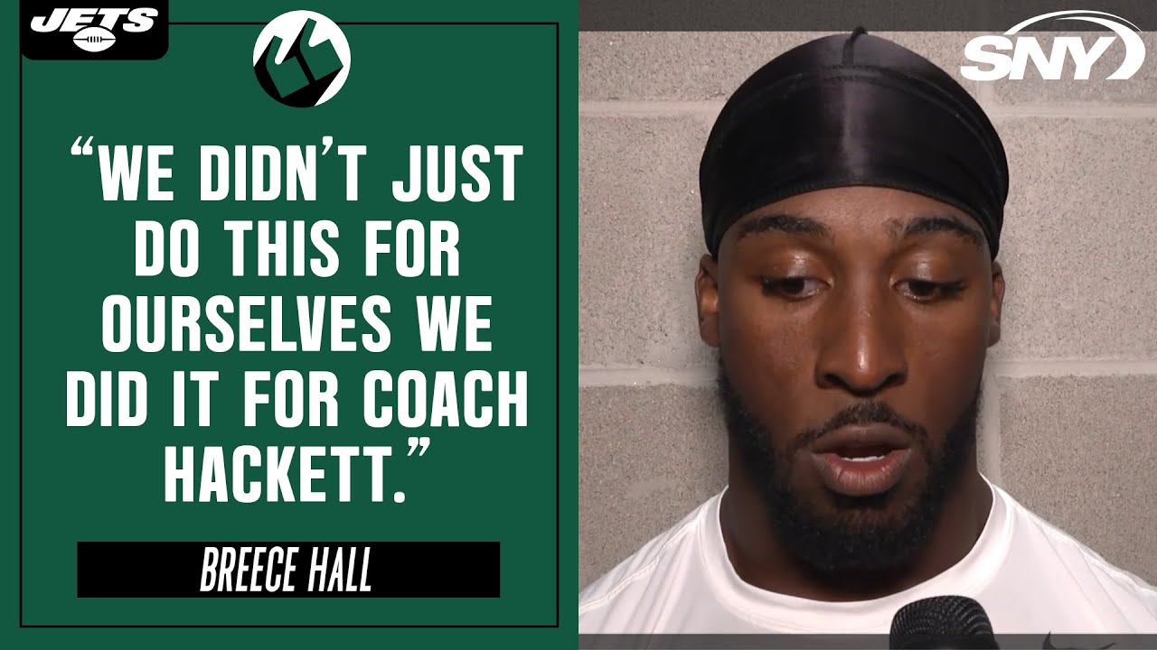 Breece Hall on his 72-yard touchdown run, stepping up for OC Nathaniel Hackett | SNY