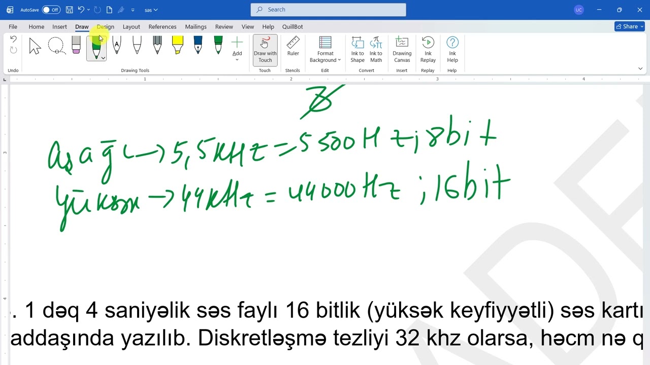 Səs və video məsələlər