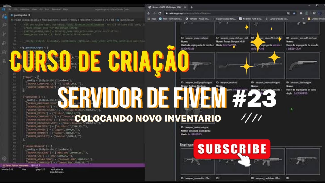 colocando novo inventario