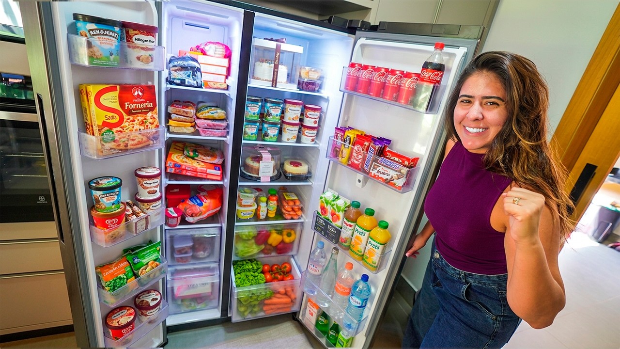 COMPREI TUDO PRA NOSSA GELADEIRA DA CASA NOVA