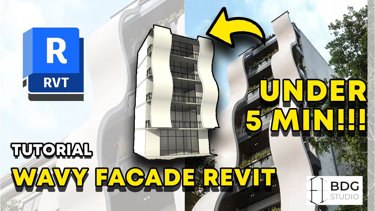 BUAT WAVY FACADE  DI REVIT KURANG DARI 5 MENIT!!!
