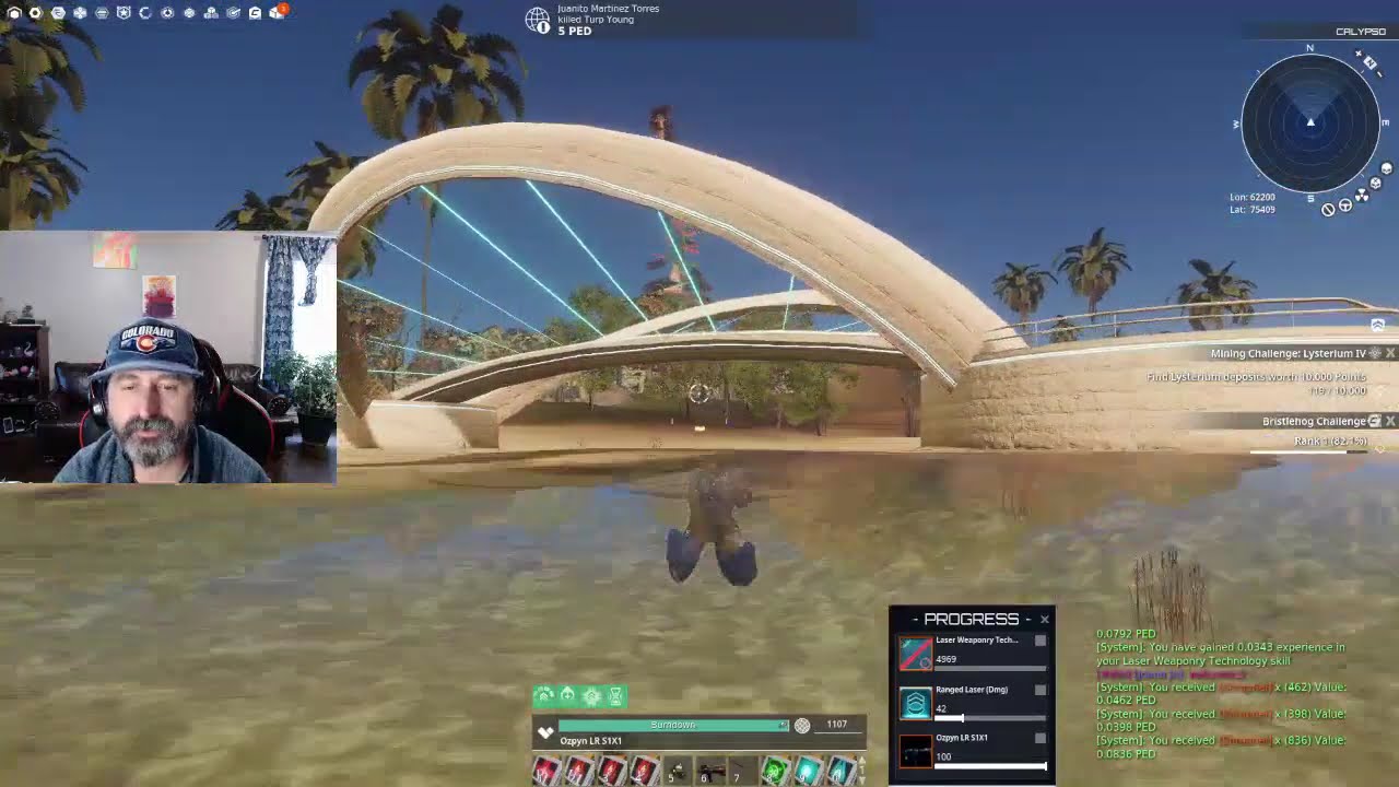 Entropia Universe, Extending Game Play at a Low Cost, by Hunting Low Level Mobs.