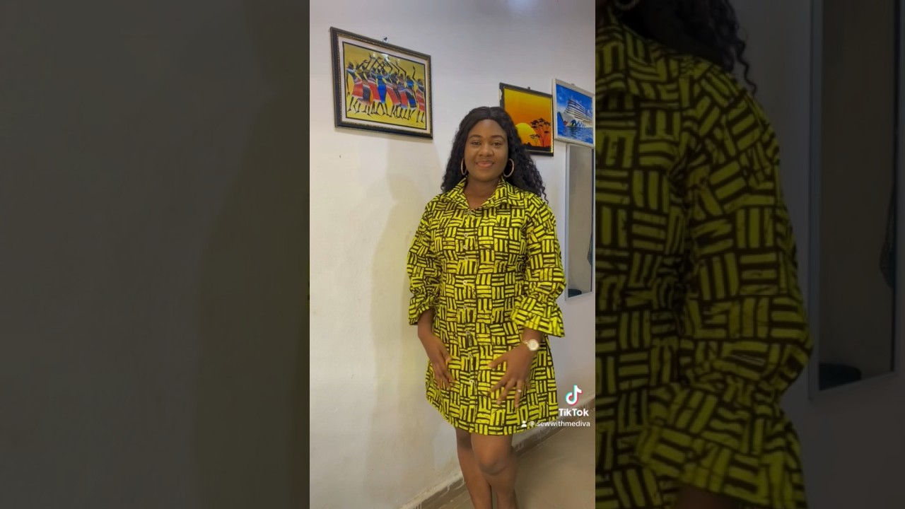 Watch the full video on how to make this simple shirt dress on my channel #fashion #shiftdress #diy