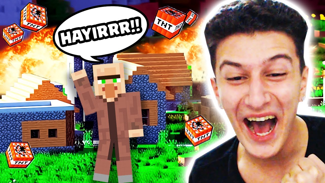 TNT İLE KÖYÜ PATLATTIM 💥 Minecraft 91