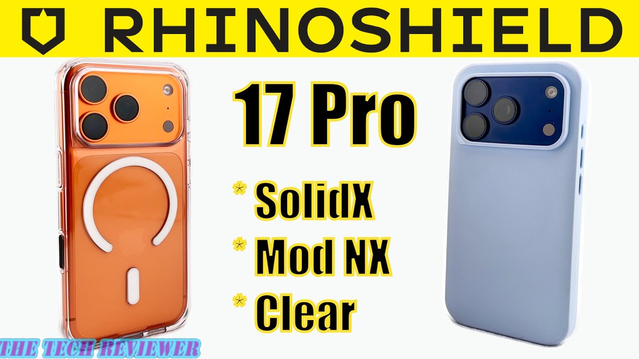RHINOSHIELD Clear, SolidX и Mod NX для iPhone 17 Pro: забавный, прочный и надежно защищает от пад...