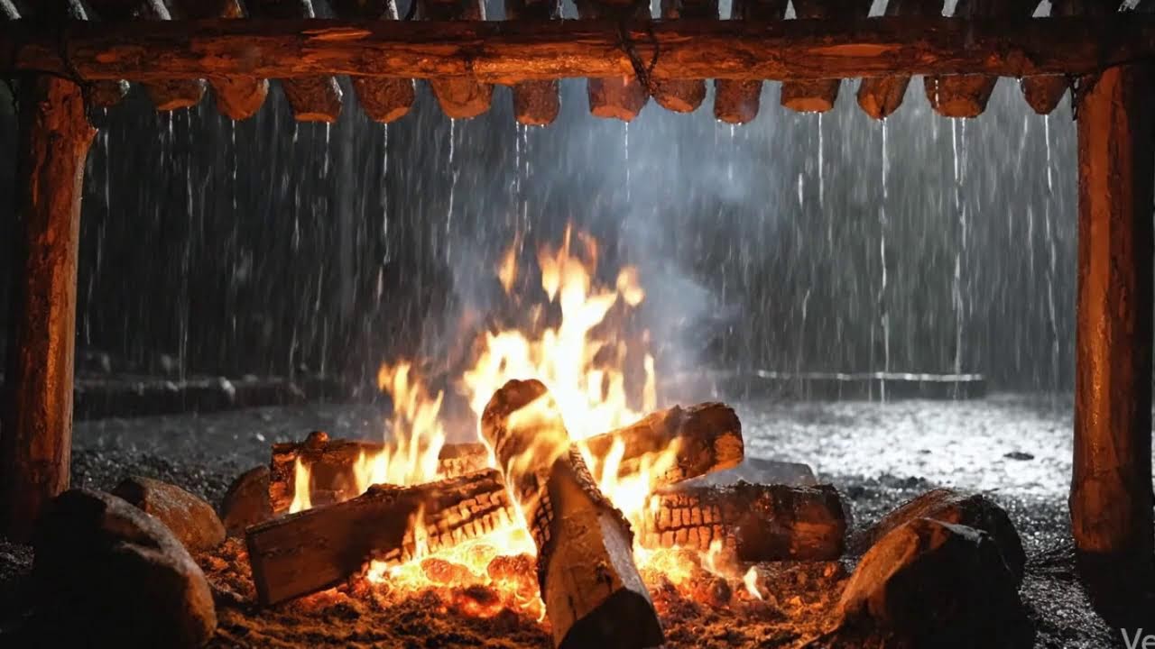 Live Cozy Log Cabin Fireplace | ASMR for Relaxation