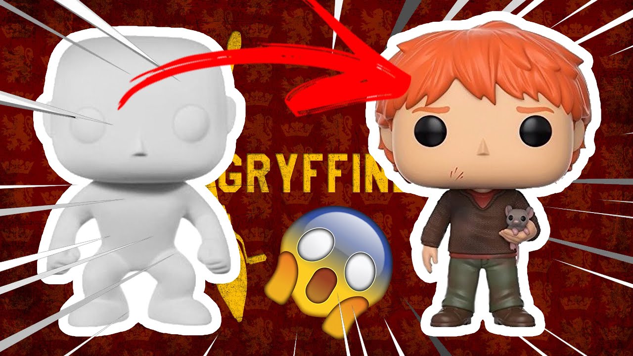 Aprenda a fazer um funko pop passo a passo  !!! DIY parte 1/2 (cabeça) Rony Weasley