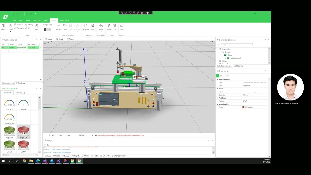 Robot Emulation From 3D Step File Using Machine Expert Twin