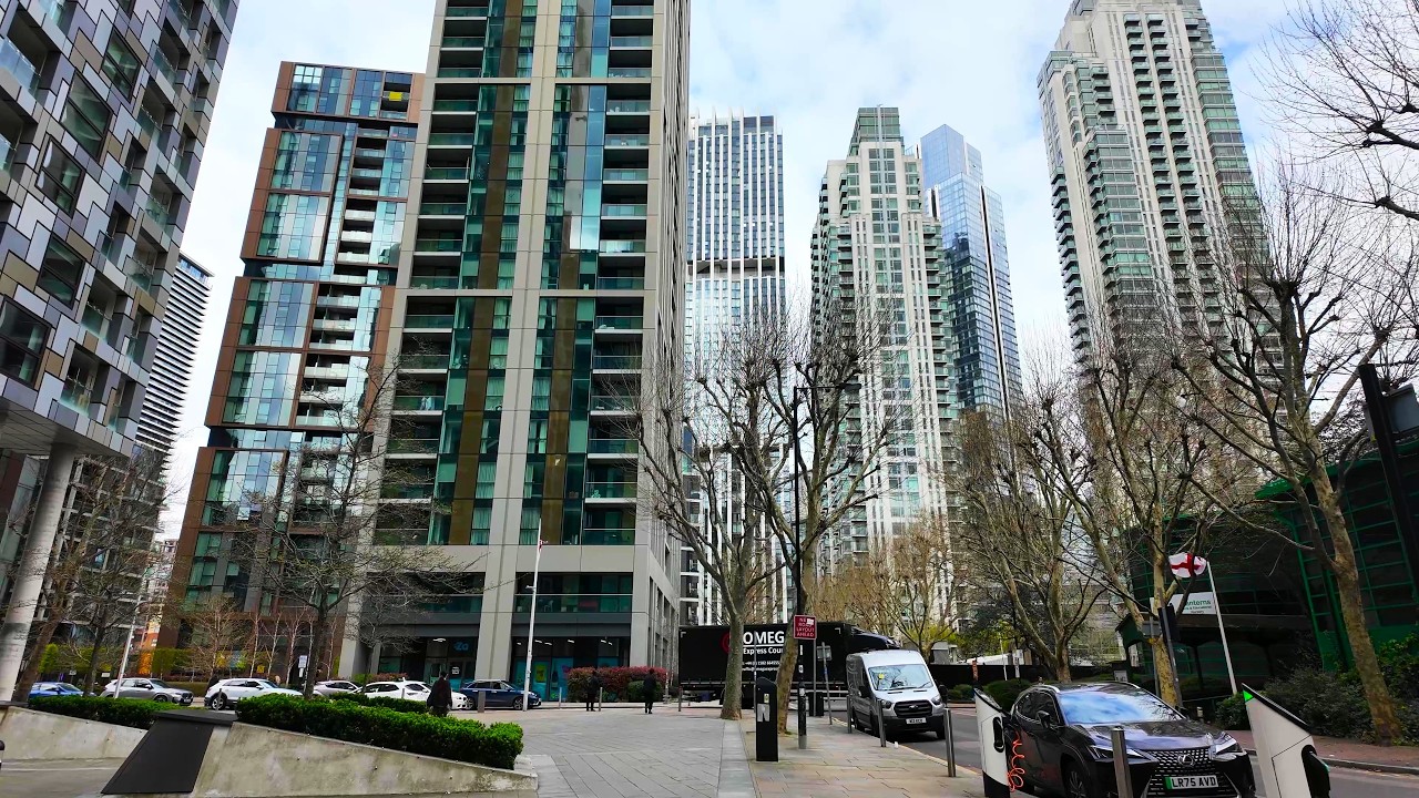 [4K] Mill Harbour | Canary Wharf | South Quay | London Walk