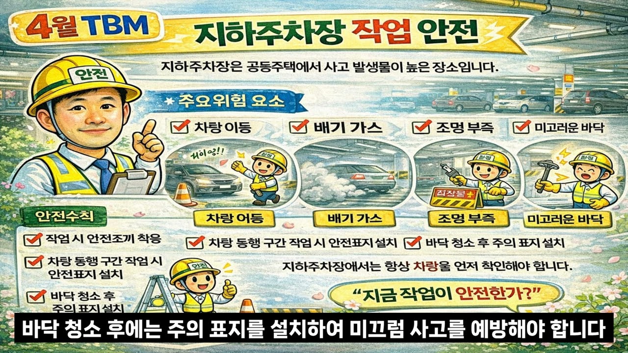 공동주택 관리사무소 1년 TBM 안전교육 자료 세트