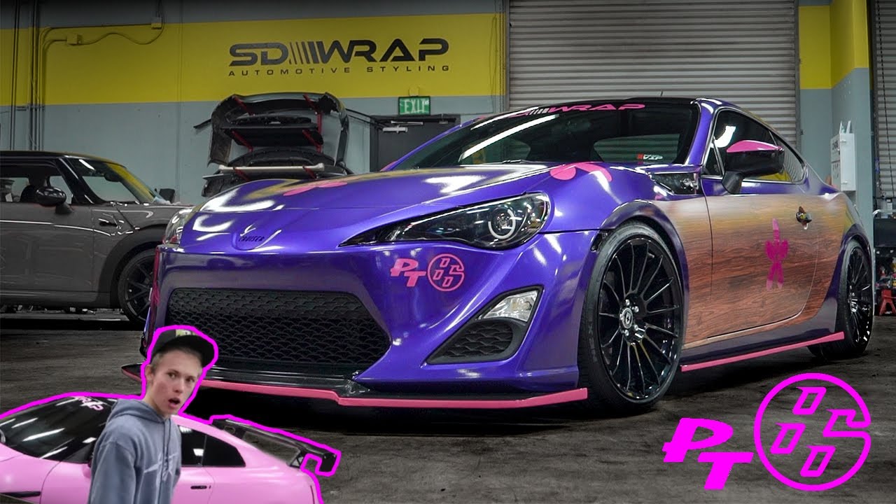 TANNER FOX PRANK WAR GONE WRONG...WORLDS WORST VINYL WRAP EVER!!! THE PT86 WOODY