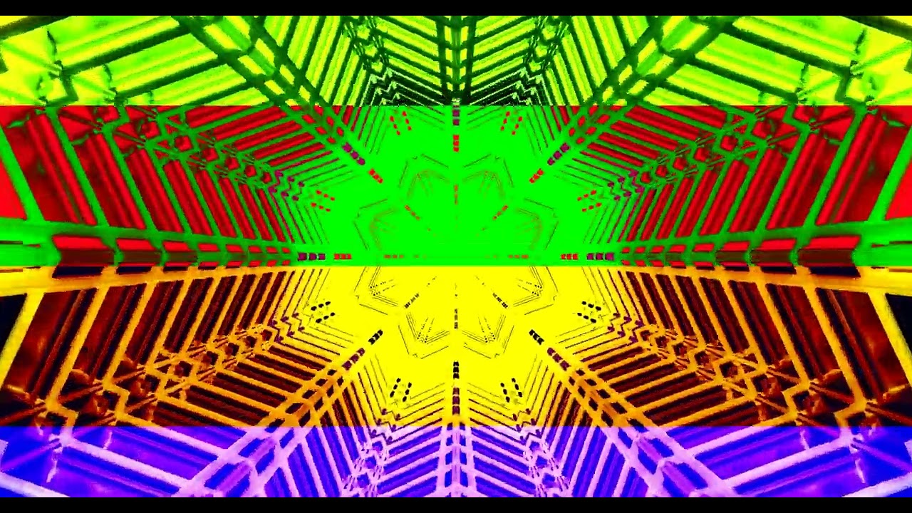 10 hours Neon Tunnel Kaleidoscope 4k uhd 60fps screensaver windows 10 Vj loop