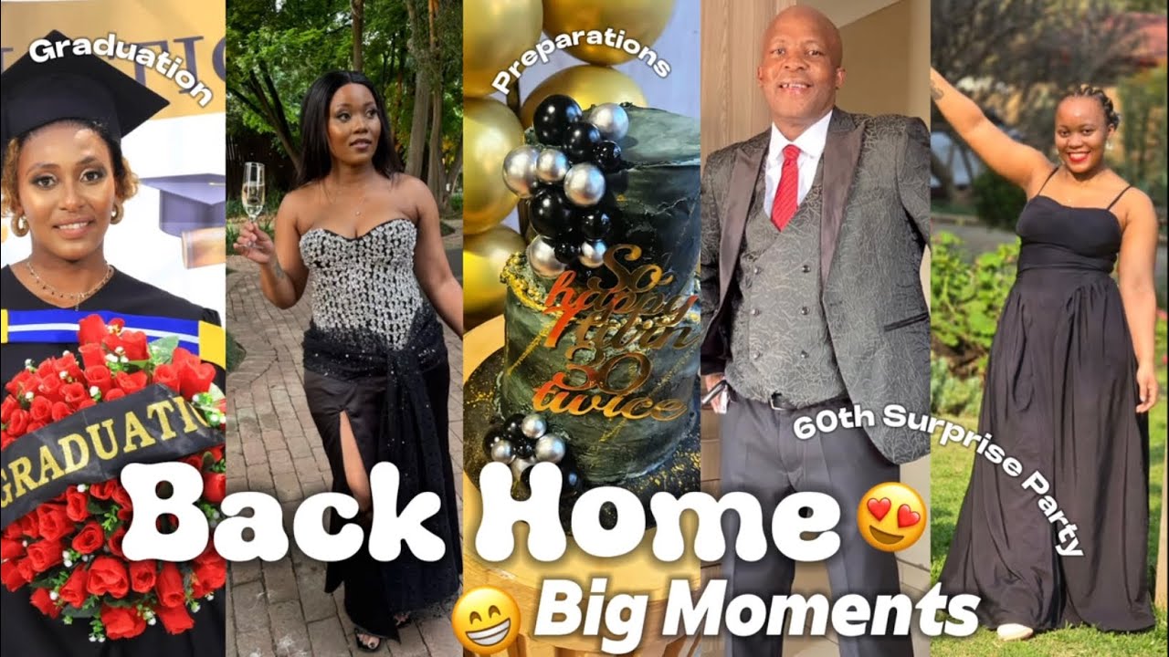 Visiting Home 🇿🇦 | My Sister’s Graduation 👩‍🎓 | Dad’s  60th Surprise Party 🥳 