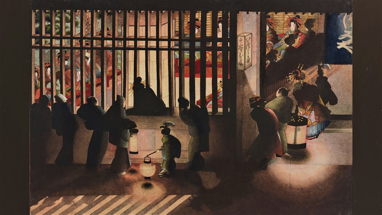 You're in a famous yūkaku (red-light district) Yoshiwara, at 19th Centry Edo period Japan.