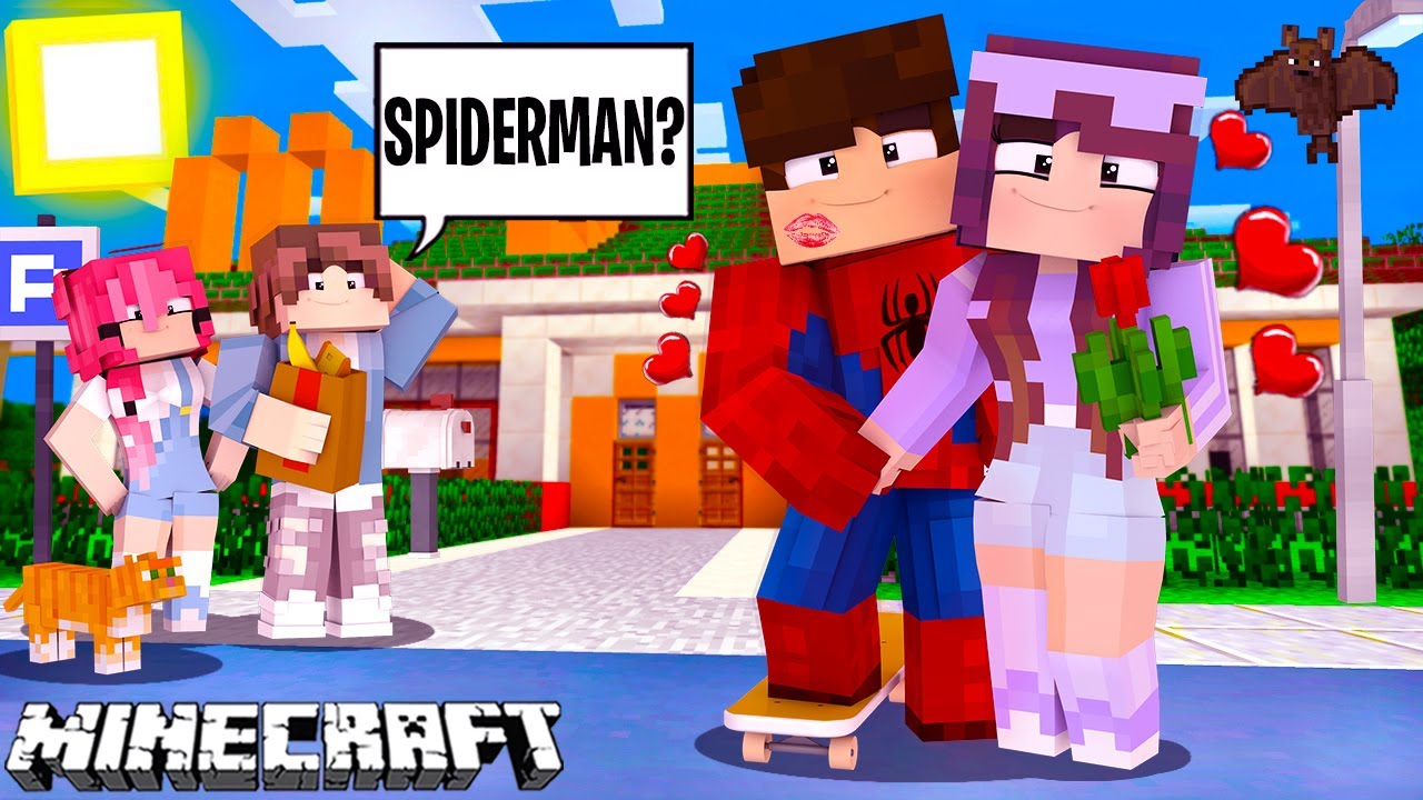 ❤️MOJA CÓRKA POSZŁA NA RANDKĘ Ze SPIDERMANEM (śledzimy ją) - MINECRAFT RODZINKA