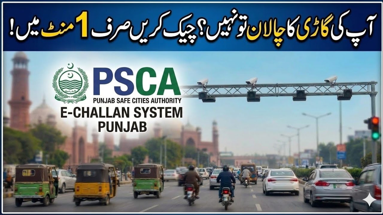 How to check PSCA e-Challan online | Punjab Safe Cities e-Challan verification 