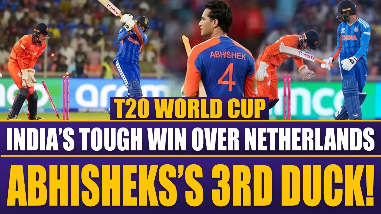 T20 World Cup | India's Tough Win Over Netherlands | Abhishek Sharma's 3rd Duck | Sports Roundup
