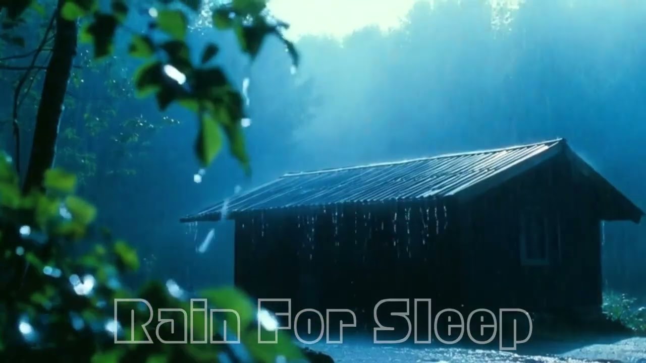Rain Sound in Forest ⛈️ Heavy Rain on Window for Fall Asleep in 3 Minutes | Soothing Rainy Day Vibes