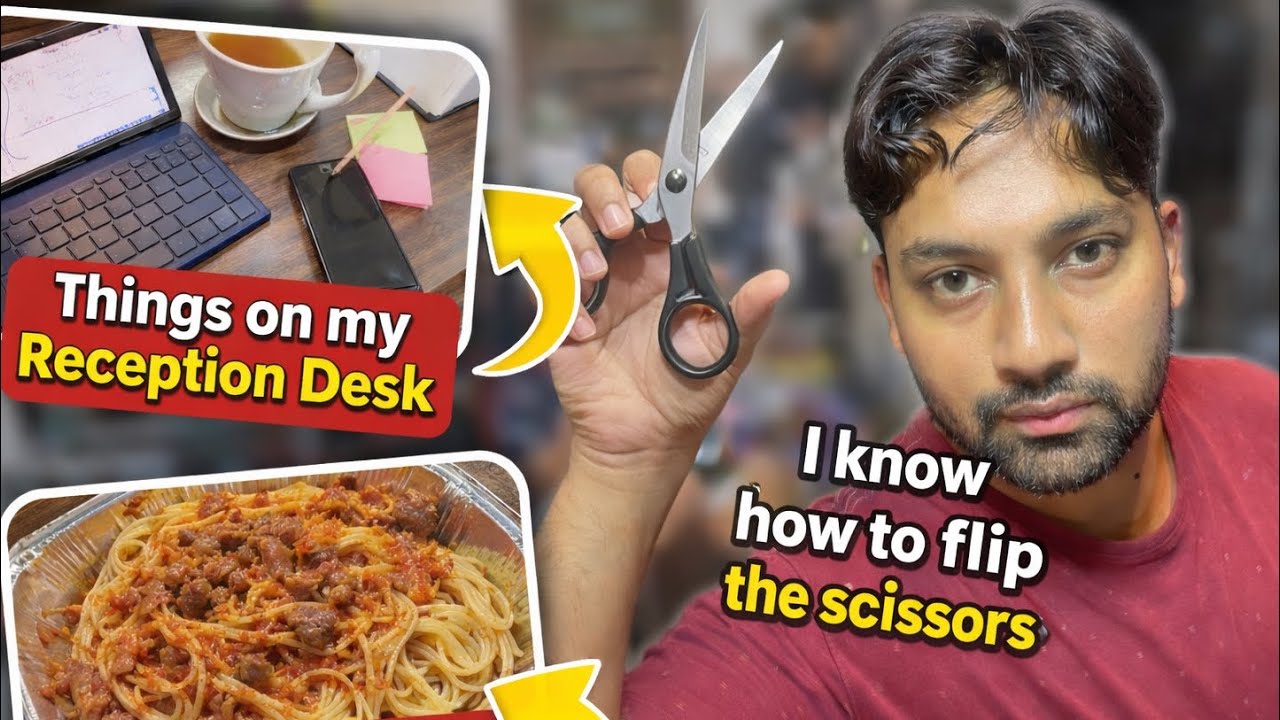 Reception Desk Secrets! ✂️ + Free Spaghetti at Work 😂#vlog #pakistan 